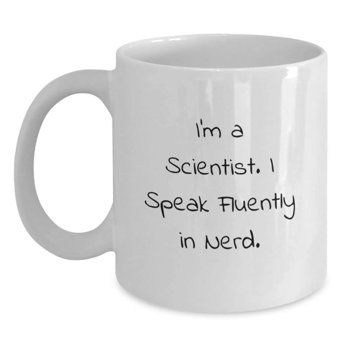 Funny Scientist Gifts for Men, White Coffee Mugs with I'm A Scientist, Unique Christmas Unique Gifts from Friends, Family, Coworkers - Main