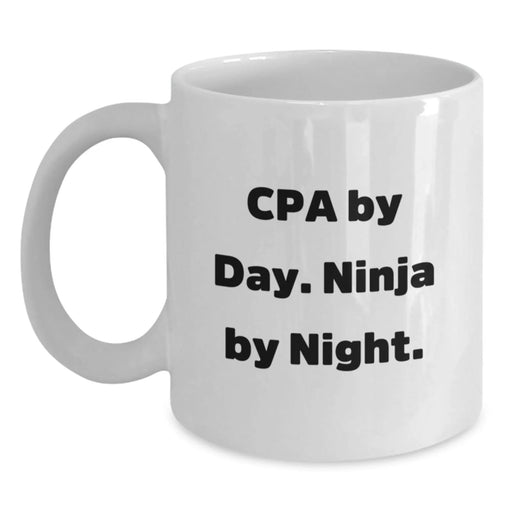 CPA Ninja Gifts from Friends for CPA Lovers, Funny White Coffee Mug - Main