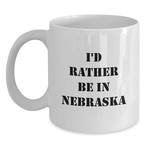 Nebraska White Coffee Mug Gifts For Men Women Friends Family Christmas Unique - Main