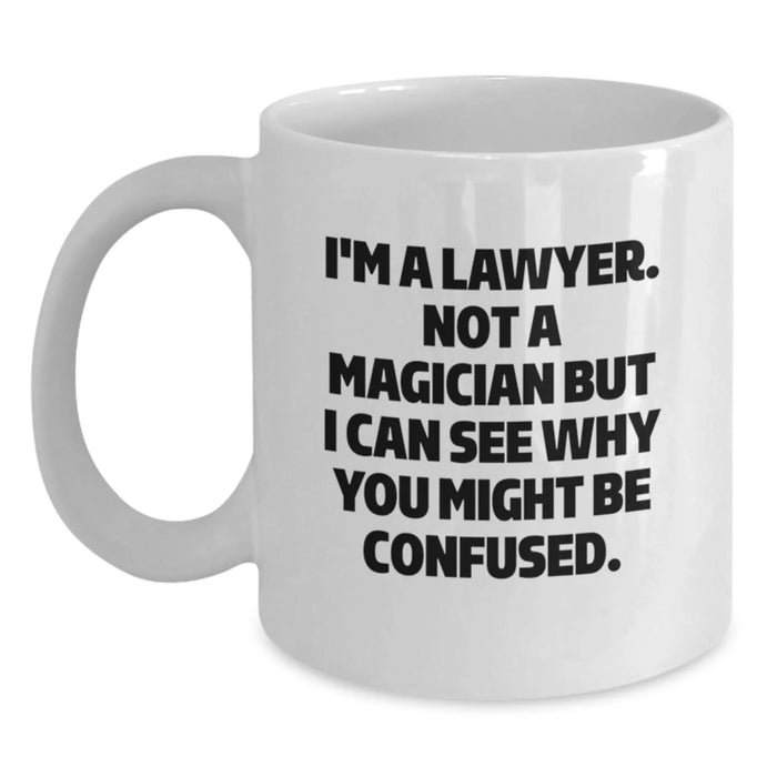 Funny Lawyer White Coffee Mug Gifts for Lawyer Friends Family Christmas Unique Presents from Friends - Main
