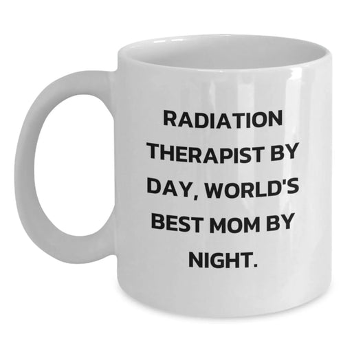 Funny Radiation Therapist Gift, World's Best Mom Mug for Christmas, White Coffee Mug - Main