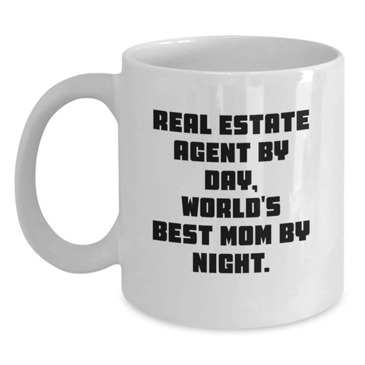 Funny Real Estate Agent Gifts for Men, Unique White Coffee Mugs from Mom, Christmas Unique Gifts - Main