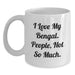 Funny Bengal Cat Gifts for Men, White Coffee Mug, I Love My Bengal. People, Not So Much. - Unique Christmas Unique Gift Ideas for Friends and Family - Main