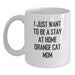 Funny Orange Cat Mom Gifts, I Just Want To Be A Stay At Home Orange Cat Mom White Coffee Mug for Birthday, Gifts from Mom to Daughter, Friends, or Coworkers - Main