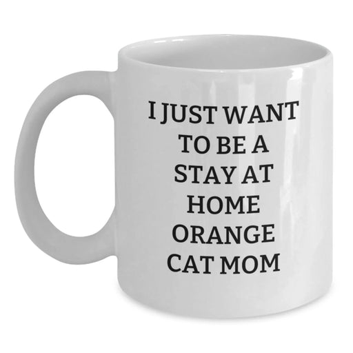 Funny Orange Cat Mom Gifts from Friends for Orange Cat Lover's Birthday Unique Morning Coffee - Main