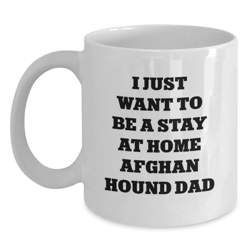 Funny Afghan Hound Dog Gifts for Men, Unique Christmas Memorable Presents from Dad, White Coffee Mug - 11oz/15oz - Main