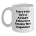 Funny Dispatcher Gifts for Birthday - White Coffee Mug for Dispatcher Enthusiasts, Smokin' Hot Dispatcher Lover, Gifts from Friends to Dispatcher, Smokin' Hot Dispatcher Quote, White Ceramic Mug - Main