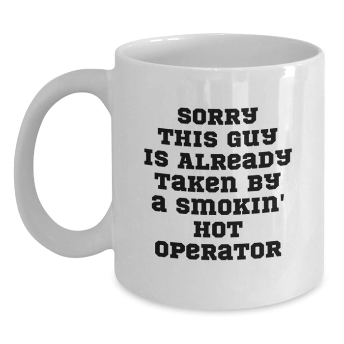 Funny Operator Gifts from Friends for Christmas Unique Operator White Coffee Mug - Main