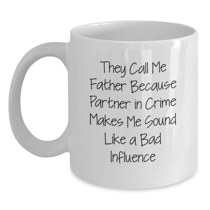 Funny Father White Coffee Mug Gifts from Family for Him, Perfect for Christmas Unique Presents Men - Main