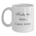 Unique Gifts from Friends for the Artist Who Thinks They're Officially The World's Coolest Artist Funny White Coffee Mug - Main