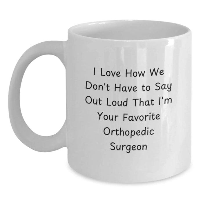 Funny Orthopedic Surgeon Gifts for Him, White Coffee Mug, Merry Christmas Unique Presents from Family - Main