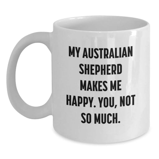Funny Australian Shepherd Dog Gifts for Australian Shepherd Dog Lovers, White Coffee Mug for Birthday Unique Gifts from Friends - Main