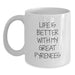 Funny Great Pyrenees Dog Lover Gifts from Family White Coffee Mugs, Life Is Better With My Great Pyrenees, Birthday Unique Mug for Friends - Main