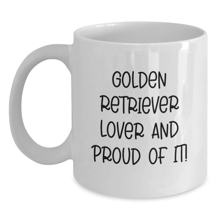 Funny Golden Retriever Dog Lover White Coffee Mug Gifts from Friends for Birthday Unique - Main