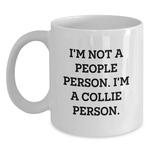 Collie Dog Lovers Gifts from Family Friends for Collie Dog Enthusiasts Funny White Coffee Mug - Main