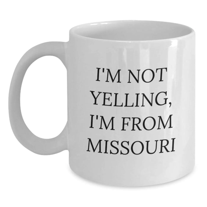 Funny White Coffee Mugs from Missouri, Perfect Valentine's Gifts for Men from Friends - Main