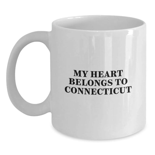 Funny 'My Heart Belongs To Connecticut' Gifts for Connecticut Men from Friends - Main