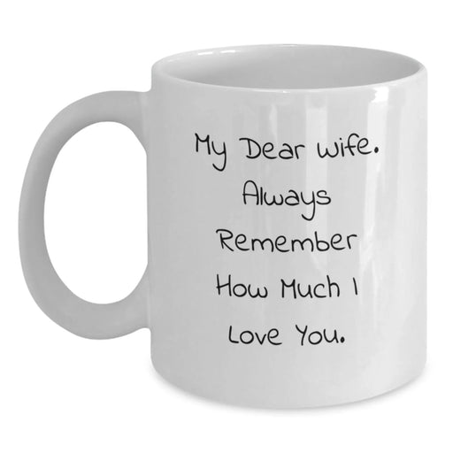 Funny Wife White Coffee Mug Gift from Husband, Christmas Unique Gifts, Always Remember How Much I Love You, White Ceramic Mug - Main