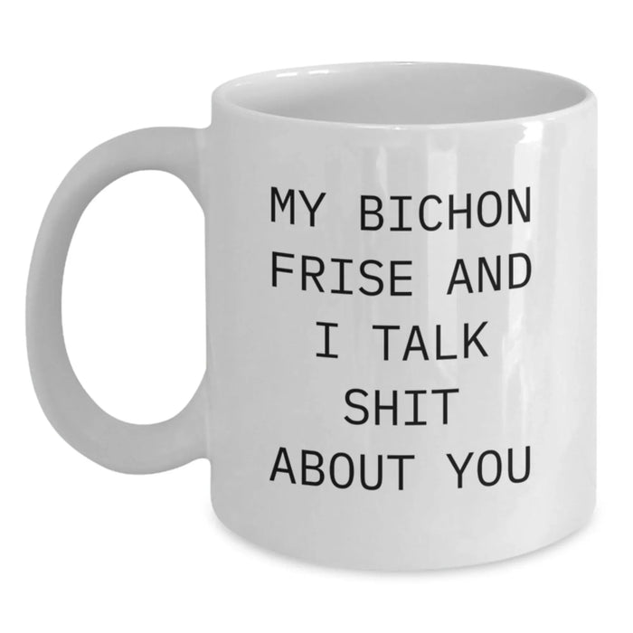 Funny Bichon Frise Dog Lover Gifts from Friends for Men and Women on Christmas Unique Mugs - Main