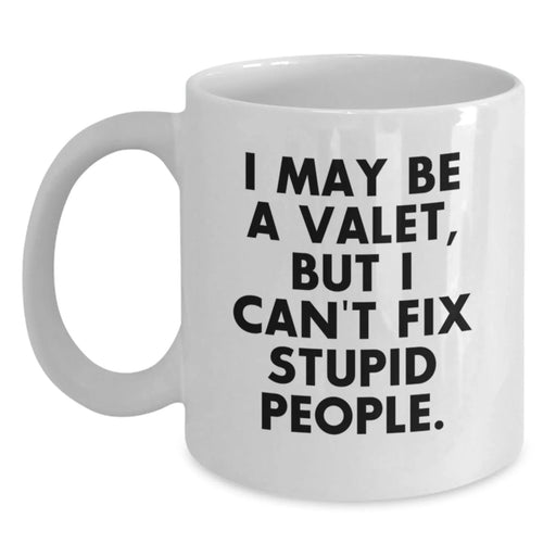 Funny Valet Gifts from Men to Valet, White Coffee Mug, Christmas Unique Gifts - Main
