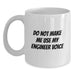 Funny Engineer Gifts from Men to Coworkers, Christmas Unique Engineer White Coffee Mug for Engineer Friends - Main