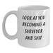 Funny Surveyor Gifts from Friends for Surveyor - Look At You Becoming A Surveyor And Shit Christmas Unique Mugs White Coffee Mug 11oz, 15oz - Main
