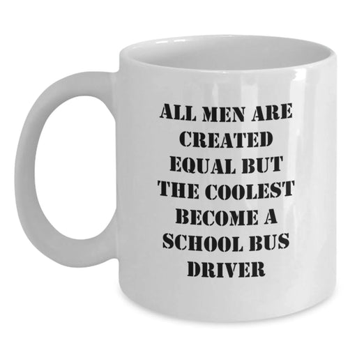 Funny School Bus Driver White Coffee Mugs Gifts for Men from Family, Perfect Christmas Unique Present - Main