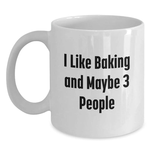 Baking Enthusiast's Christmas Unique Gift Ideas Funny White Coffee Mug for Friends Family, Gifts from Men to Women, Baking Lover Mug - Main