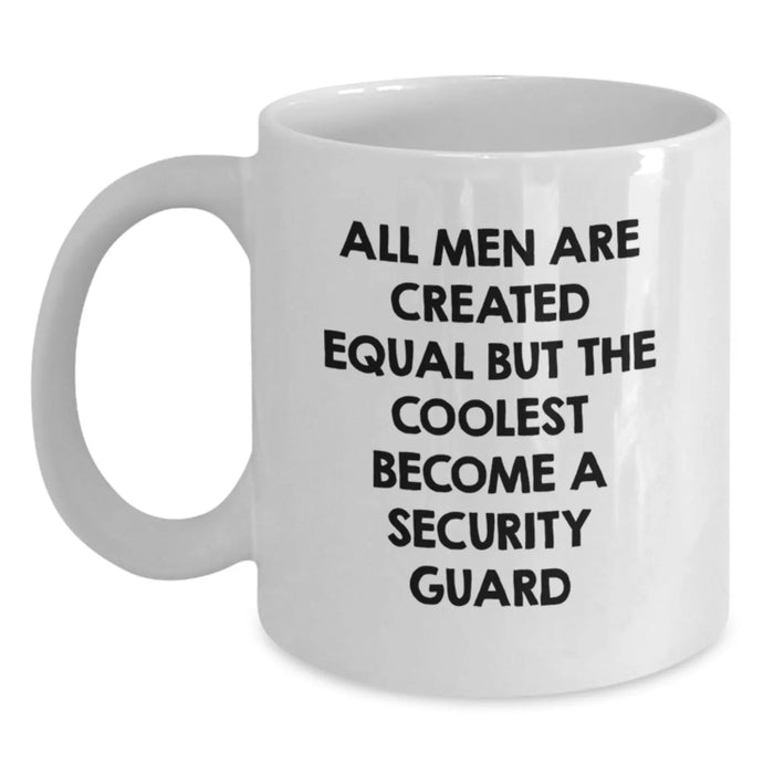 Funny Security Guard Gifts from Men, White Coffee Mug for Christmas Unique Presents for Friends, Family, and Coworkers - Main