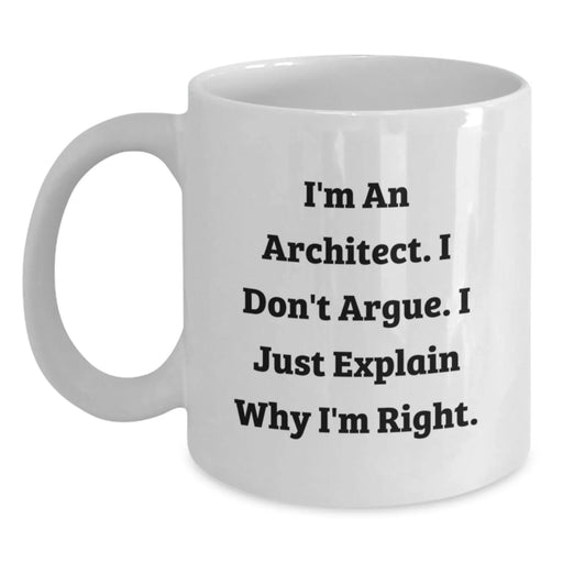 Funny Architect Gifts from Men to Friends, White Coffee Mug for Christmas Unique Gifts - Main