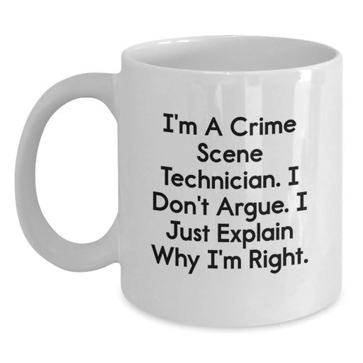 Gifts for Crime Scene Technicians, Funny White Coffee Mugs, Valentine's Unique - Main