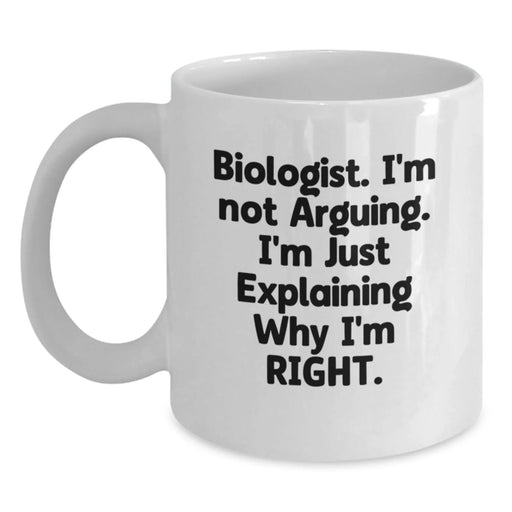 Funny Biologist Gifts from Friends for Christmas Unique White Coffee Mugs Biologist - Main