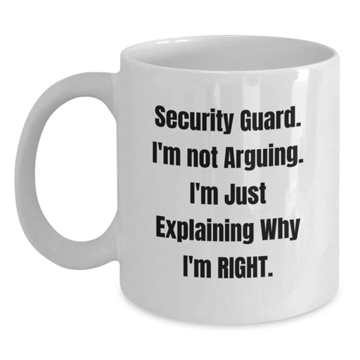Funny Security Guard White Coffee Mug Gifts from Friends for Men, Unique Christmas Unique Gift - Main