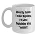 Funny Security Guard White Coffee Mug Gifts from Friends for Men, Unique Christmas Unique Gift - Main