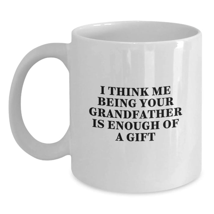 Funny Grandfather Gifts from Men to Grandfather, White Coffee Mug for Birthday Unique Gifts - Main