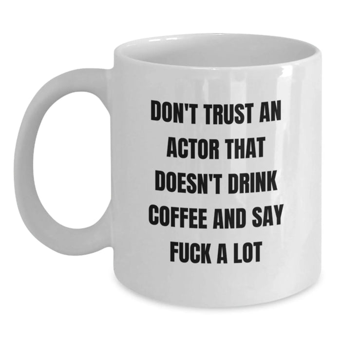 Funny Actor Gifts from Friends for Men Actor Coffee Lovers White Christmas Unique Mugs - Main