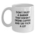 Funny Barber Gifts from Men to Barber Friends - White Coffee Mug - Don't Trust A Barber With Out A Coffee Mug - Main