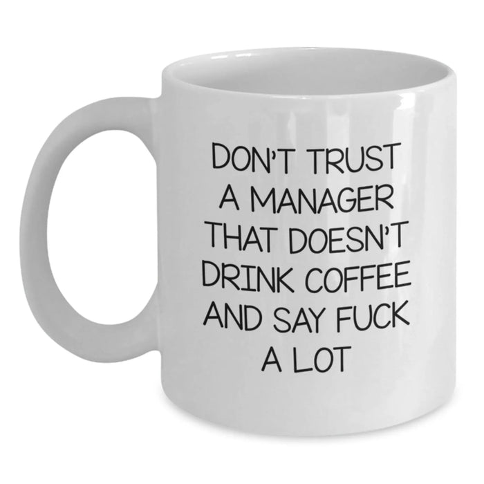 Funny White Coffee Mugs Gifts from Men to Friends for Manager Christmas Unique - Main