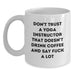 Funny Yoga Instructor Gifts from Friends for Yoga Lovers - White Coffee Mug with Don't Trust A 'Yoga Instructor' - Main