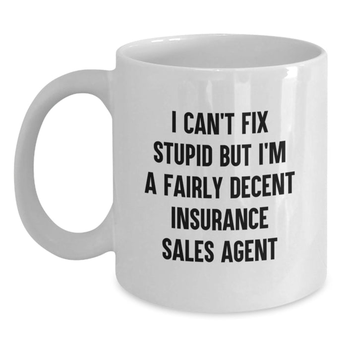Funny Insurance Sales Agent White Coffee Mugs Gifts from Friends for Men on Valentine's - Main