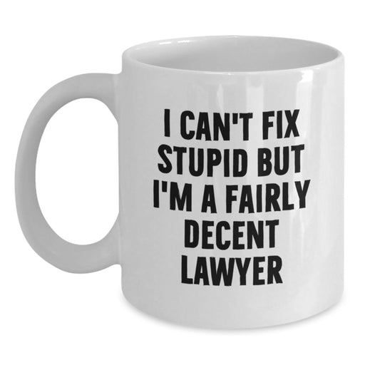Funny Lawyer Gifts for Men Birthday Unique White Coffee Mugs Gifts from Friends to Lawyer - Main