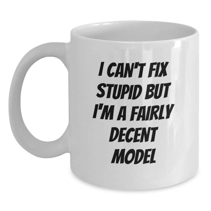 Funny Model White Coffee Mug Gifts from Friends for Valentine's Unique Model Lover - Main