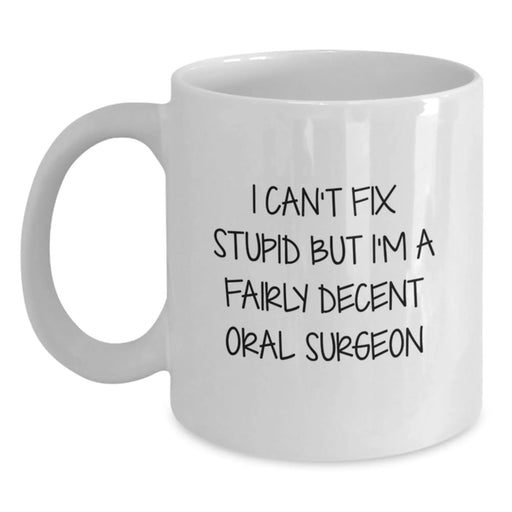 Funny Oral Surgeon Gifts from Men to Men, White Coffee Mug for Valentine's Unique - Main