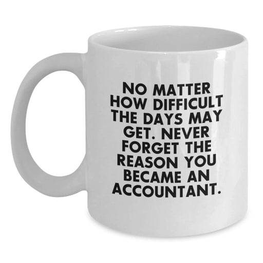 Funny Accountant White Coffee Mug Gifts from Coworkers to Accountant, Inspirational Quote for Christmas Unique Presents - Main