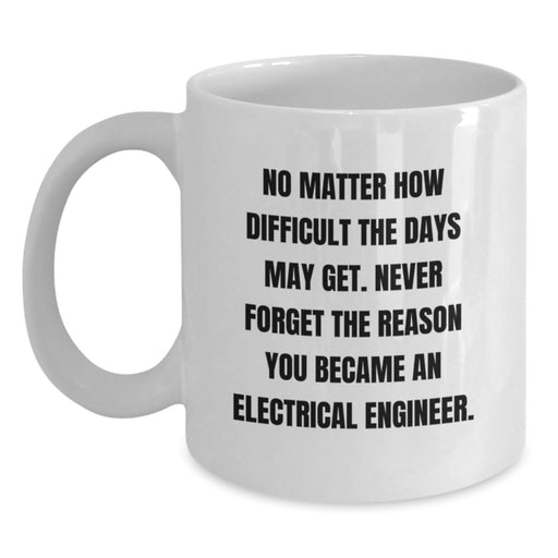 Electrical Engineer Funny White Coffee Mug Gifts from Men, Women, Friends, Coworkers, Family for Valentine's Unique - Main
