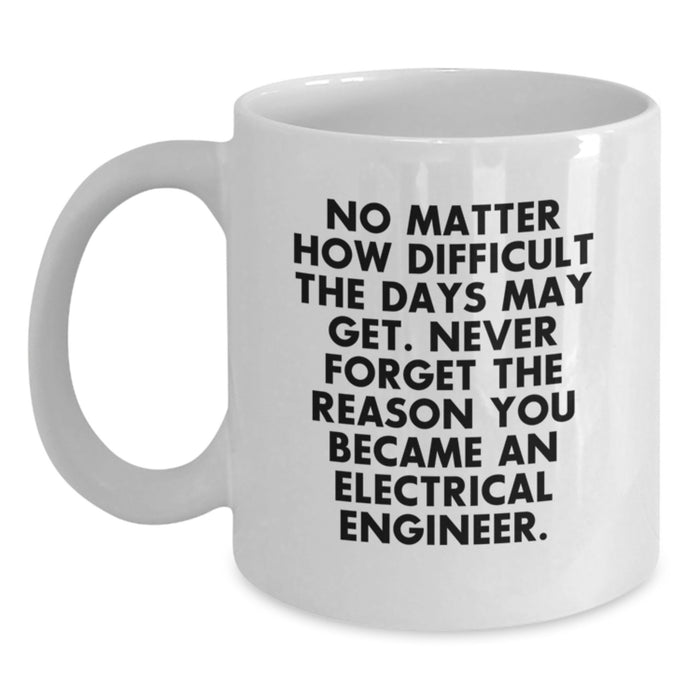 Gifts from Men to Electrical Engineer Friends on Valentine's - White Coffee Mug with Inspirational Quote - Main
