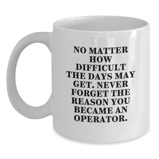 Funny Operator Gifts from Men, Funny White Coffee Mug for Operator, Christmas Unique Gifts for Family, Friends, and Coworkers - Main