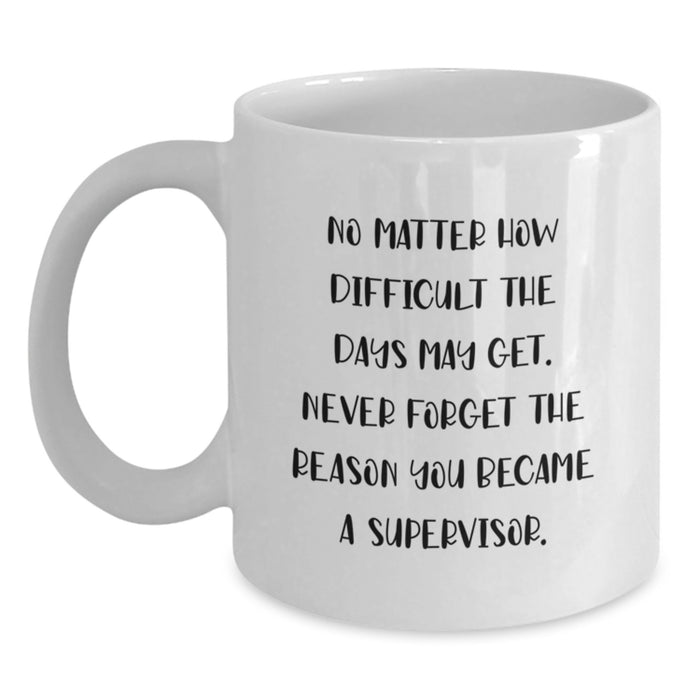 Funny Inspirational Supervisor White Coffee Mug Gifts from Friends on Valentine's - Main