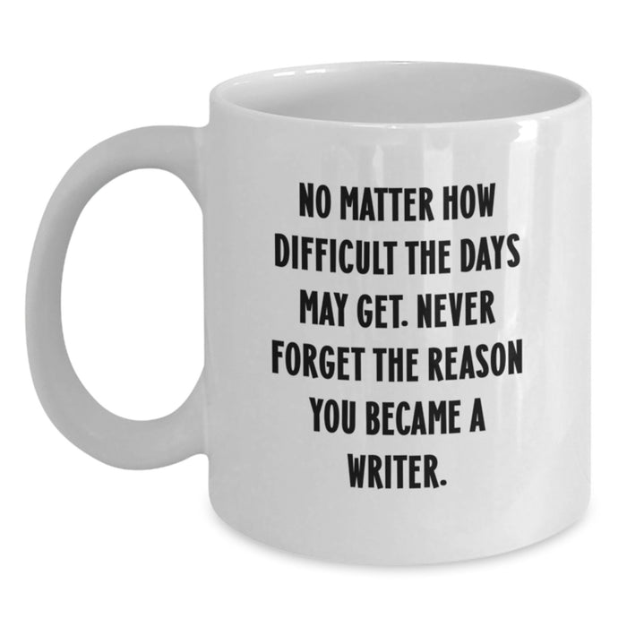 Writer Gifts from Family - Inspirational Quote Mug, Funny White Coffee Mug for Women, Men, Friends, Coworkers - Christmas Unique Gifts - Main