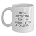 Funny Metal Detecting Gifts for Him Metal Detecting Enthusiast White Coffee Mug, Gifts from Friends for Valentine's Unique Metal Detecting Lover - Main